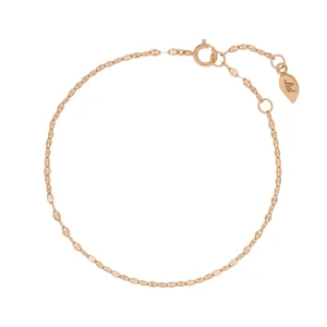 Armkette Shiny Twist, 14 Karat Rosegold-LEAF Clearance
