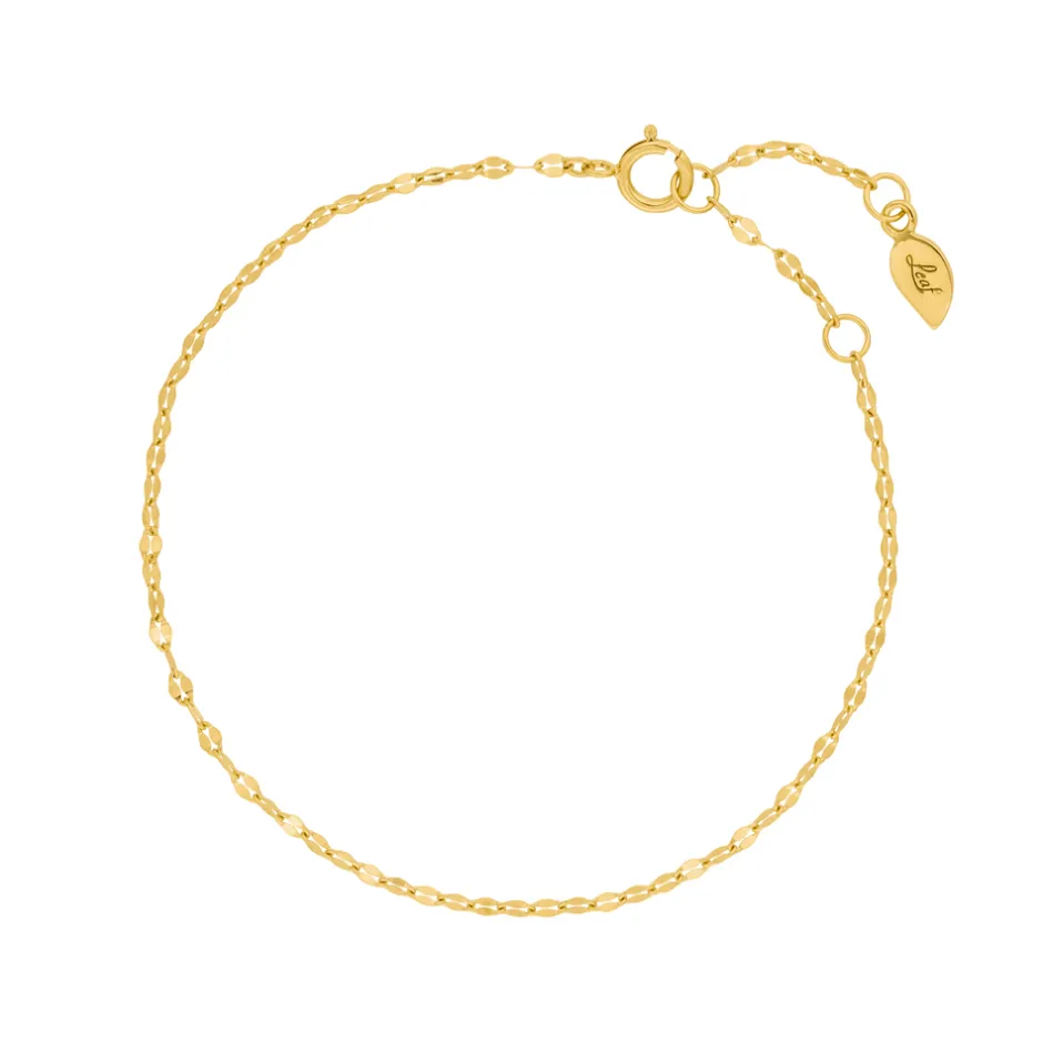armkette_shiny_twist__kar_0.webp Armkette Shiny Twist, 14 Karat Gelbgold-LEAF Sale
