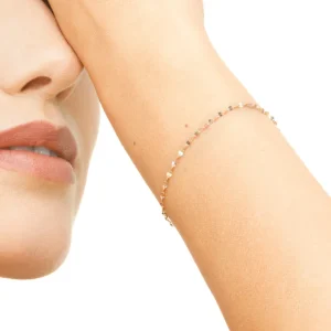 Armkette Shiny Twist, 14 Karat Rosegold-LEAF Clearance