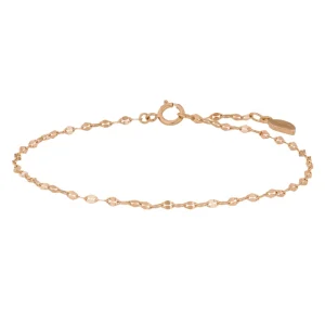 Armkette Shiny Twist, 14 Karat Rosegold-LEAF Clearance