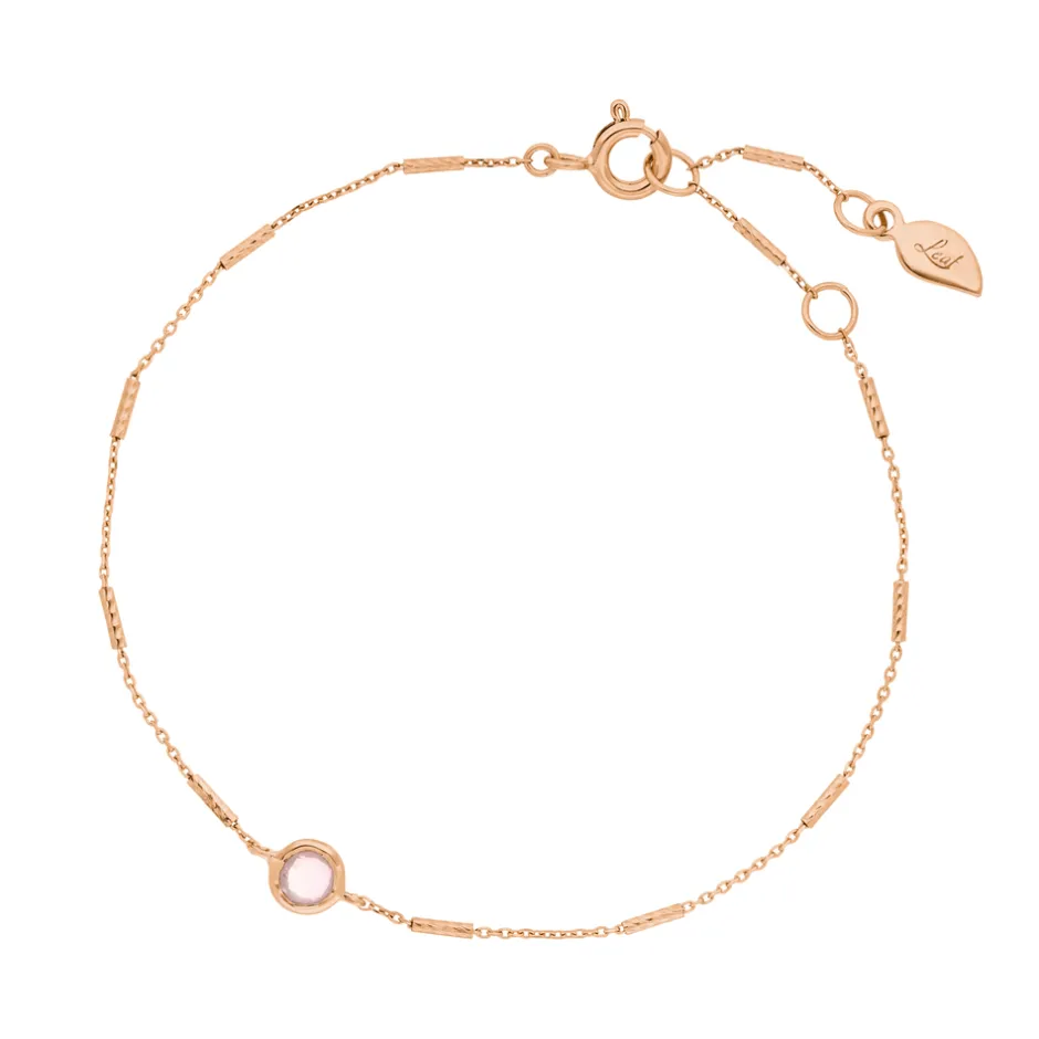 armkette_solitr_rosenquar_0-1.webp Armkette Solitär, Rosenquarz, 18 K Rosegold vergoldet-LEAF Discount