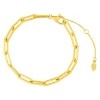 Armkette Square, 18 K Gelbgold vergoldet-LEAF Online