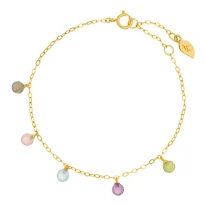 Armkette SWEET GEMS, 14 Karat Gelbgold-LEAF Fashion