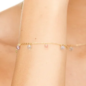 Armkette SWEET GEMS, 14 Karat Gelbgold-LEAF Fashion
