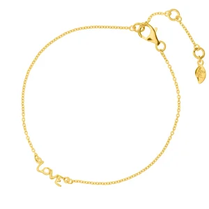 Armkette TINY LOVE, 18 K Gelbgold vergoldet-LEAF Fashion