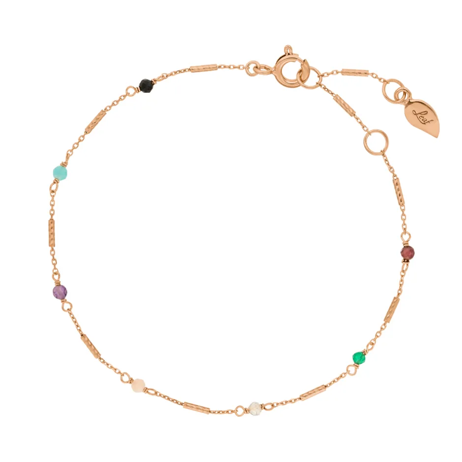 armkette_tiny_multi_gems__0-2.webp Armkette Tiny, Multi Gems, 18 K Rosegold vergoldet-LEAF New