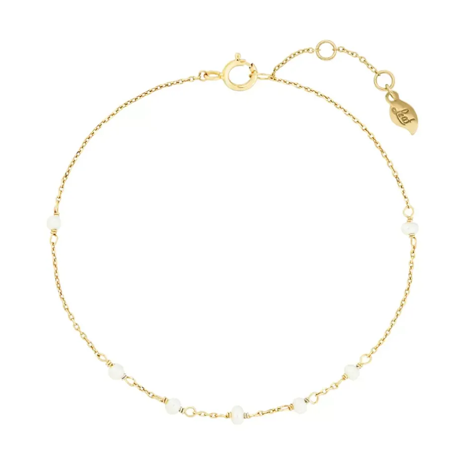 armkette_white_pearls__ka_0-1.webp Armkette White Pearls, 14 Karat Gelbgold-LEAF Sale