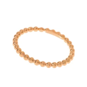 Ball-Ring, 18 K Rosegold vergoldet, Größe 46-LEAF New