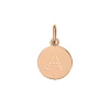 Buchstaben-Charm, 18 Karat Rosegold vergoldet-LEAF New