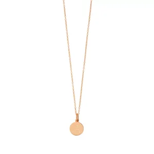 Buchstaben-Charm, 18 Karat Rosegold vergoldet-LEAF New