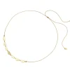 Choker Brezn, 18 Karat Gelbgold vergoldet, Beige-LEAF Best