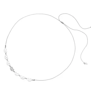 Choker Brezn, 925 Sterlingsilber, Grau-LEAF New