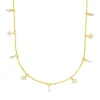 Choker CRYSTAL, 18 Karat Gelbgold vergoldet-LEAF Outlet
