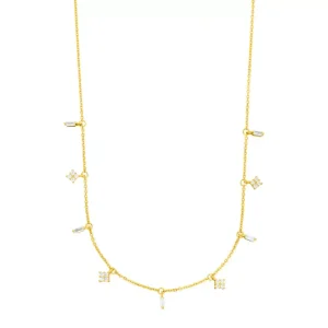 Choker CRYSTAL, 18 Karat Gelbgold vergoldet-LEAF Outlet