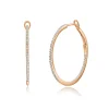 Creole Circle M mit Diamanten, 30mm, 18 Karat Rosegold-LEAF Clearance