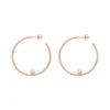 Creole Circle mit Perle, 35 cm, 18 K Rosegold vergoldet-LEAF Hot