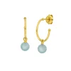 Creole Flying Gem, Aqua Chalzedon, 18 K Gelbgold vergoldet-LEAF Outlet