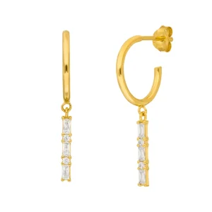 Creole ICE CUBE, 18 K Gelbgold vergoldet-LEAF Best