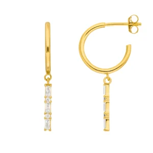 Creole ICE CUBE, 18 K Gelbgold vergoldet-LEAF Best