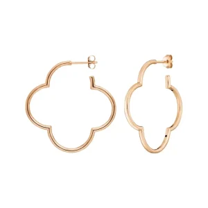 Creole Kleeblatt, 35mm, 18 K Rosegold vergoldet-LEAF Hot