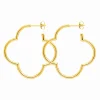 Creole Kleeblatt, 40mm, 14 Karat Gelbgold-LEAF Best