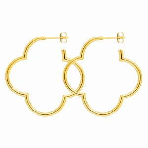 Creole Kleeblatt, 40mm, 14 Karat Gelbgold-LEAF Best