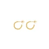 Creole Kugelring, 15mm, 18 K Gelbgold vergoldet-LEAF Fashion