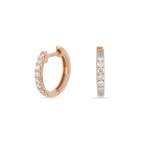 Creole mit Diamanten, 18 Karat-LEAF Clearance