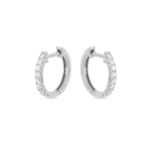 Creole mit Diamanten, 18 Karat-LEAF Outlet