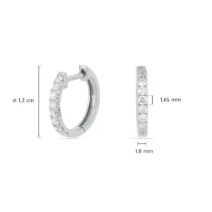 Creole mit Diamanten, 18 Karat-LEAF Outlet