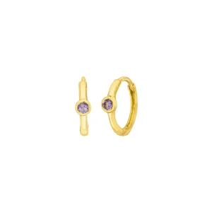 Creole One Gem, Amethyst, 18 K Gelbgold vergoldet-LEAF Sale