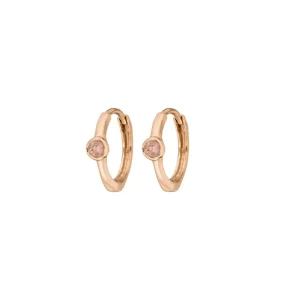 Creole One Gem, Rosenquarz, 18 K Rosegold vergoldet-LEAF Clearance
