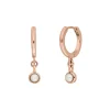 Creole Pure mit Perle, 18 K Rosegold vergoldet-LEAF New