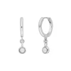 Creole Pure mit Perle, 925 Sterlingsilber-LEAF Clearance