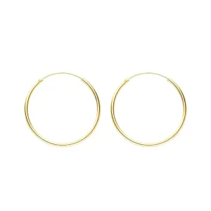 Creole Pure, 30mm, 18K Gelbgold vergoldet-LEAF Fashion