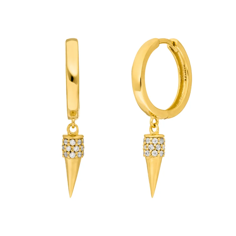 creole_single_stud__k_gel_0.webp Creole Single Stud, 18 K Gelbgold vergoldet-LEAF Discount