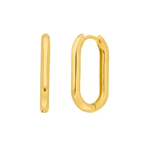 Creole Square, maxi, 18 K Gelbgold vergoldet-LEAF Best