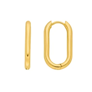 Creole Square, maxi, 18 K Gelbgold vergoldet-LEAF Best