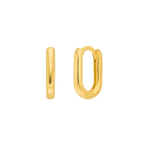 Creole Square, mini, 18 K Gelbgold vergoldet-LEAF Clearance