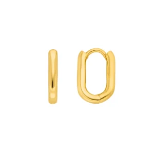 Creole Square, mini, 18 K Gelbgold vergoldet-LEAF Clearance