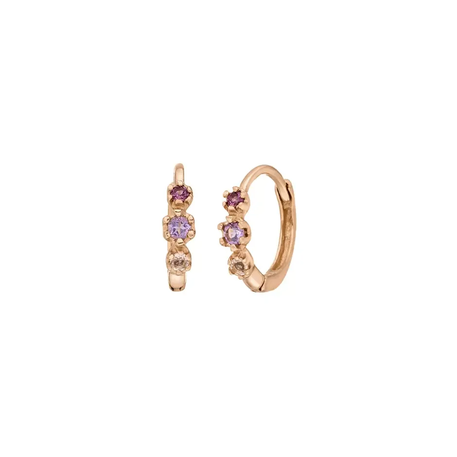 creole_three_gems_amethys_0-2.webp Creole Three Gems, Amethyst, 18 K Rosegold vergoldet-LEAF Hot