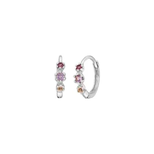 Creole Three Gems, Amethyst, 925 Sterlingsilber-LEAF Clearance