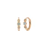 Creole Three Gems, Blauer Topas, 18 K Rosegold vergoldet-LEAF Online