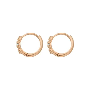 Creole Three Gems, Blauer Topas, 18 K Rosegold vergoldet-LEAF Online