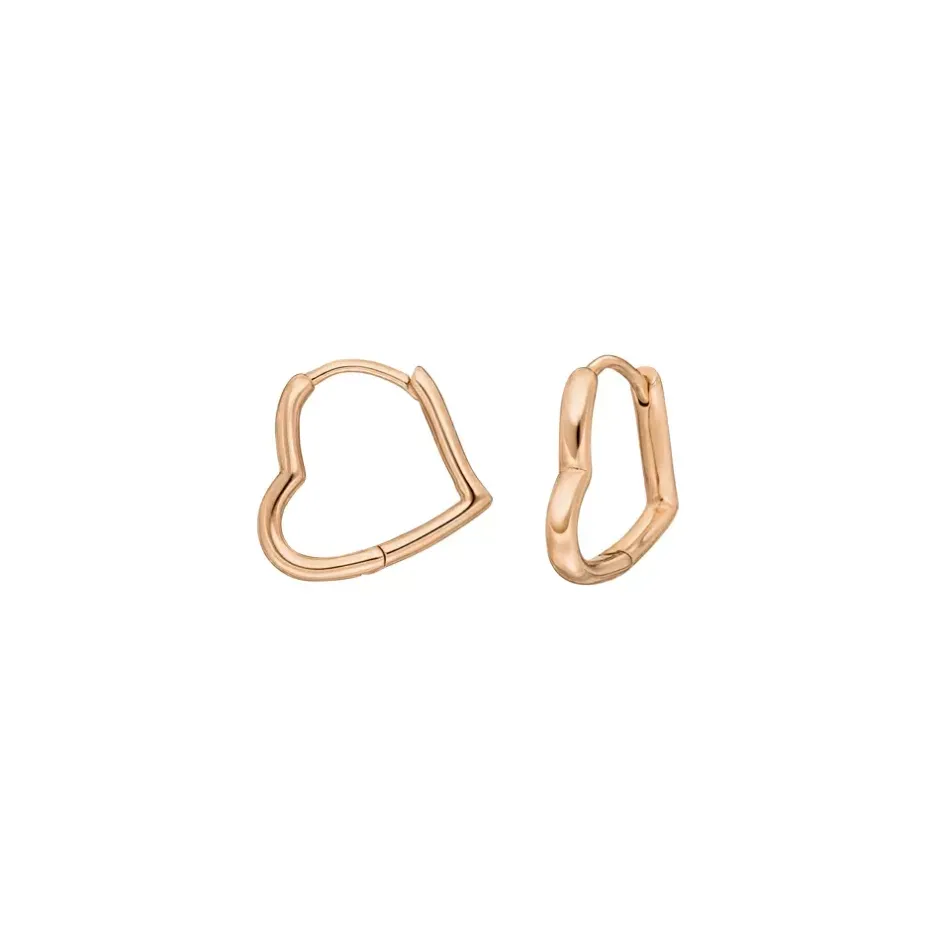 creole_tiny_heart__k_rose_0.webp Creole TINY HEART, 18 K Rosegold vergoldet-LEAF Online