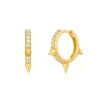 Creole Triple Stud, 18 K Gelbgold vergoldet-LEAF Best