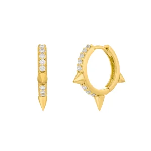 Creole Triple Stud, 18 K Gelbgold vergoldet-LEAF Best