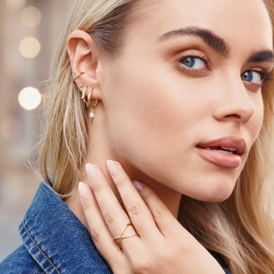 creole_triple_stud__k_ros_2.webp Creole Triple Stud, 18 K Rosegold vergoldet-LEAF Online