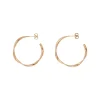 Creole Twist, 20mm, 18 K Rosegold vergoldet-LEAF Hot