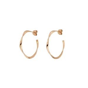 Creole Twist, 20mm, 18 K Rosegold vergoldet-LEAF Hot